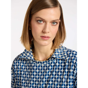 Elena Mirò - T-shirt stampata - Blu