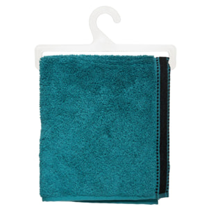 Serviette de toilette "Joia" coton bleu canard 50x90cm