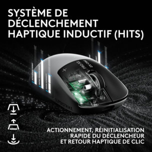 Souris Gamer Sans Fil LOGITECH PRO X2 SUPERSTRIKE LUNAR ECLIPSE