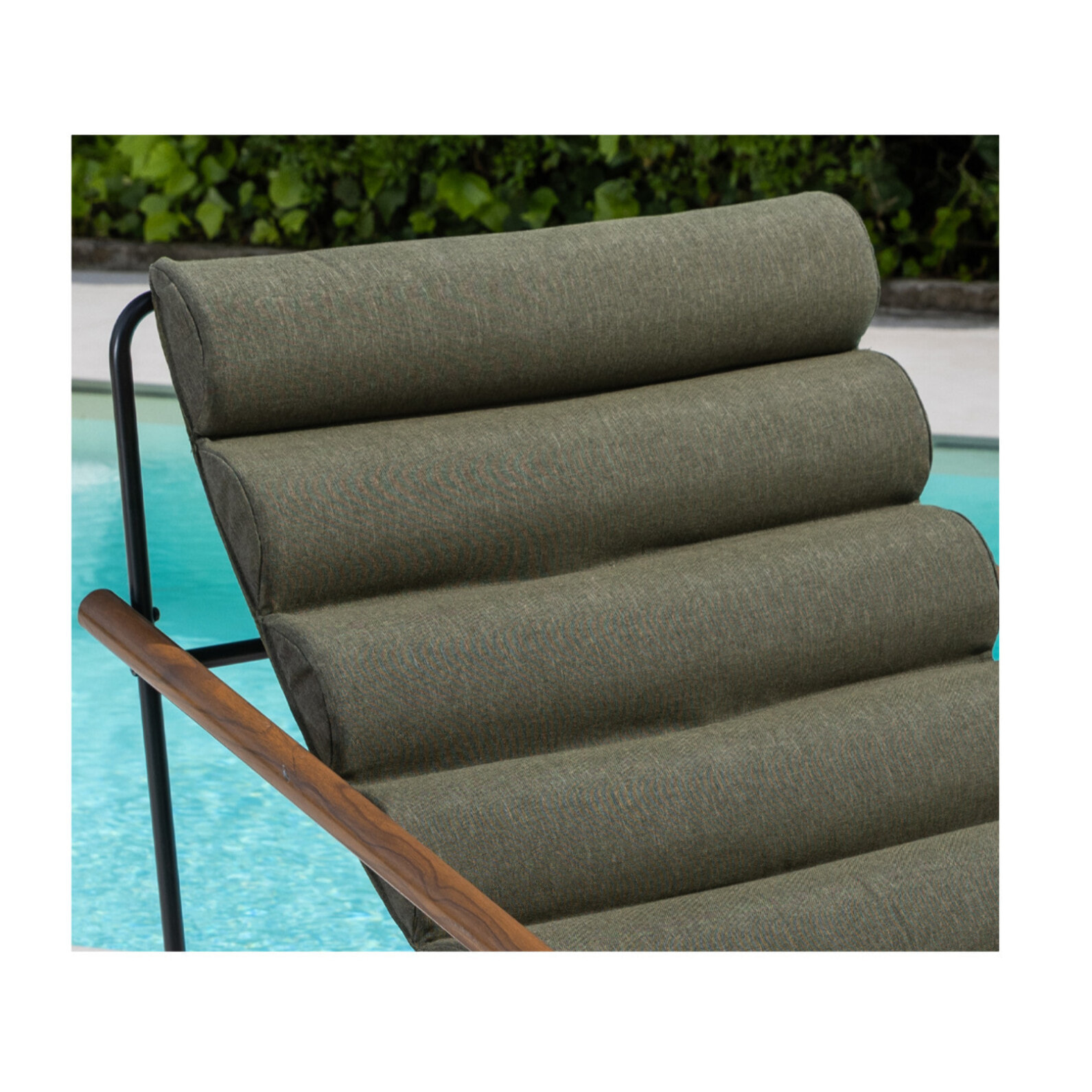 SAVANE - Fauteuil de détente - bois et vert