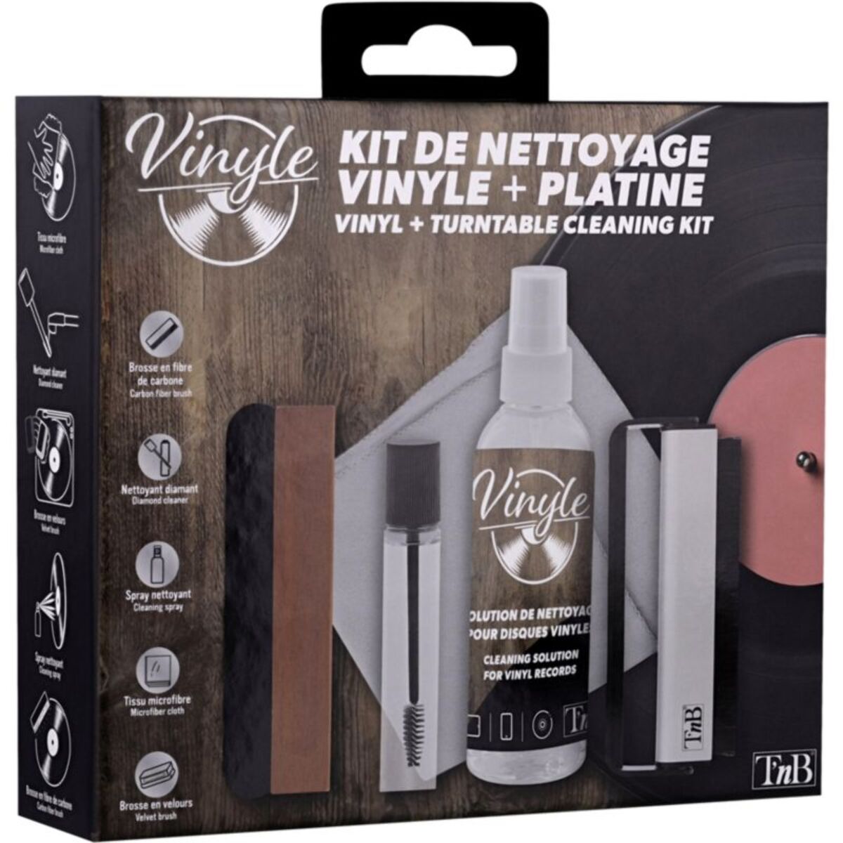 Kit de nettoyage TNB 2 en 1 pour disques et platines vinyles