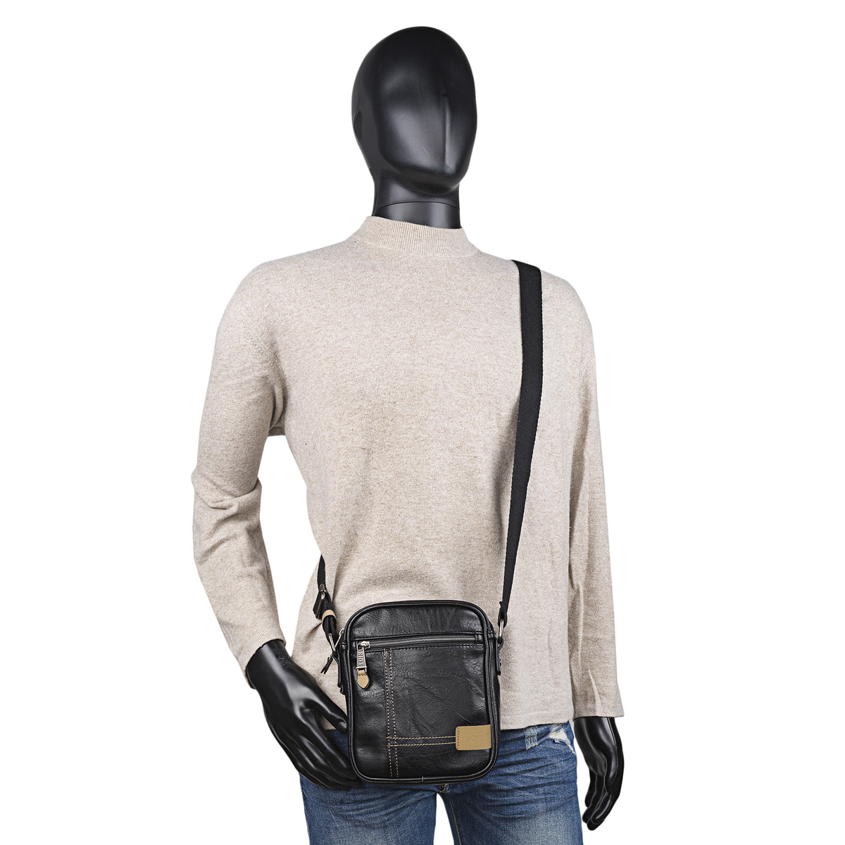 Bandolera Hombre Vegana Lois Warren Negro