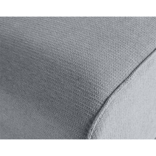 Suaro - Canapé modulable 2 places en tissu texturé - Gris