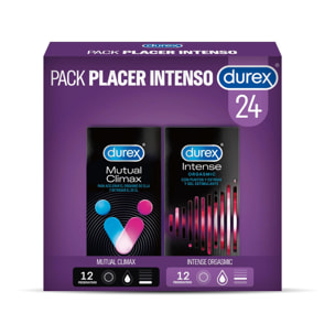 PACK PLACER INTENSO: PRESERVATIVOS MUTUAL CLIMAX + PRESERVATIVOS INTENSE - 24 CONDONES