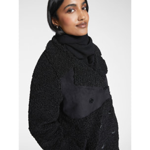Elena Mirò - Cappotto teddy - Nero
