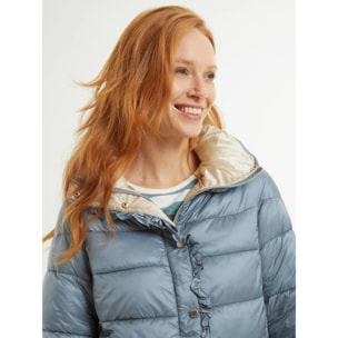 Oltre - Plumífero boxy con rouche - Azul