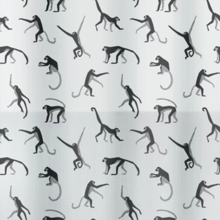 Rideau de douche PEVA MONKEY 180x200cm Motif singes Spirella