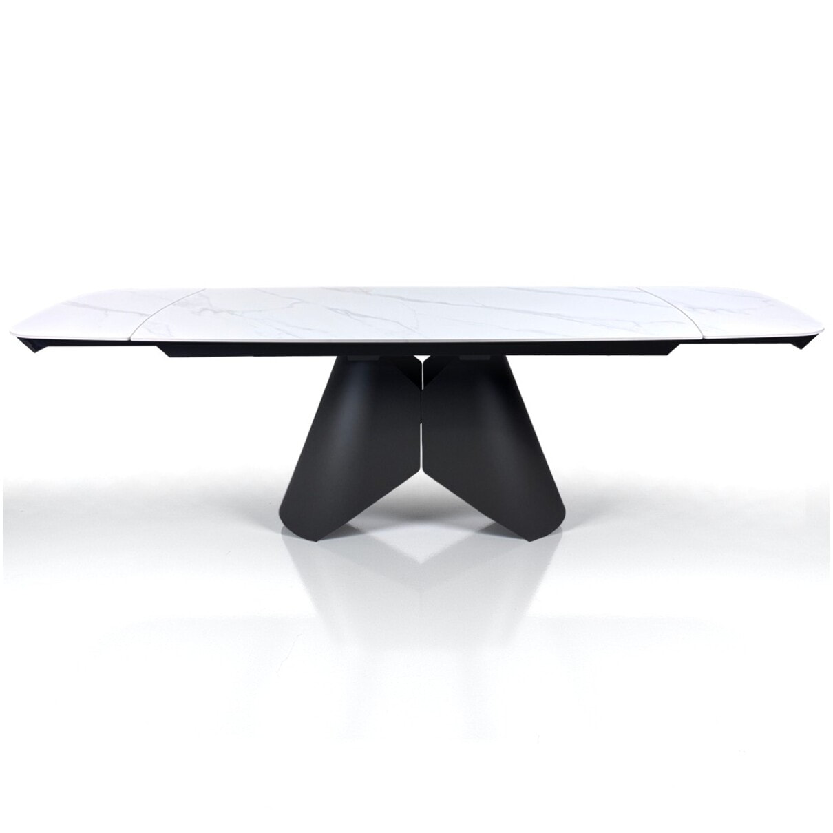 Tomasucci Table extensible KAJA en marbre blanc - GRIS