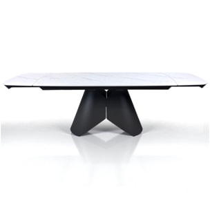 Tomasucci Table extensible KAJA en marbre blanc - GRIS