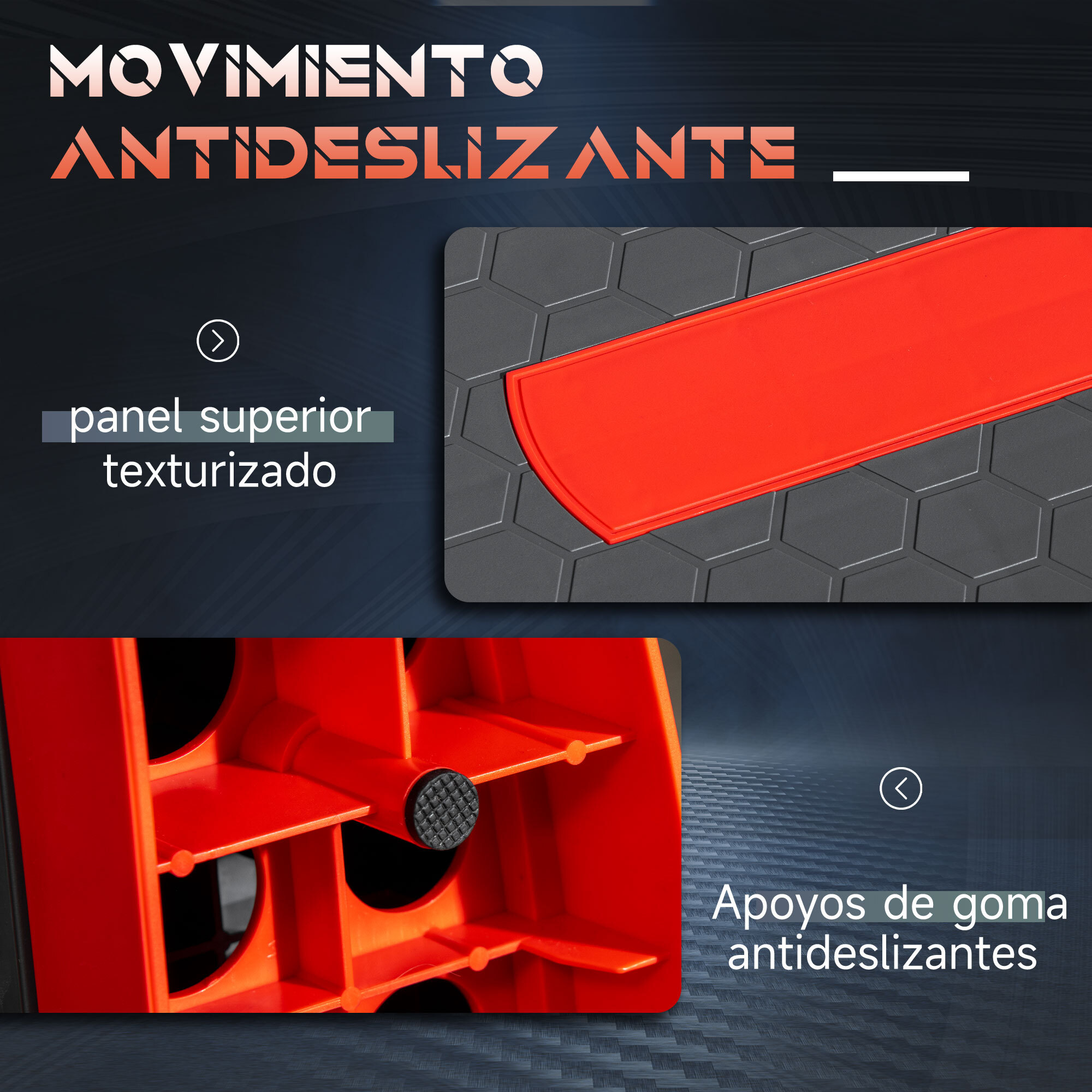 Step de Aeróbic con Altura Ajustable de 10/15/20 cm en Casa 78x28x20 cm Rojo
