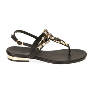 Sandalias planas negras