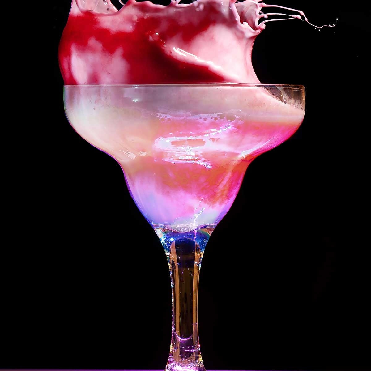 Tableau decoration cuisine cocktail rose Tableau alu Dibond