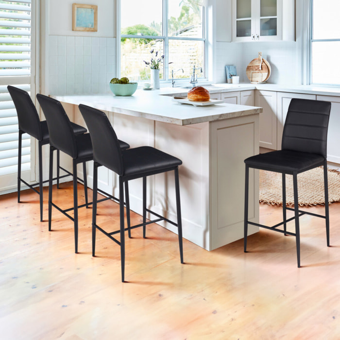 Tabourets de bar Regilux noirs - Noir