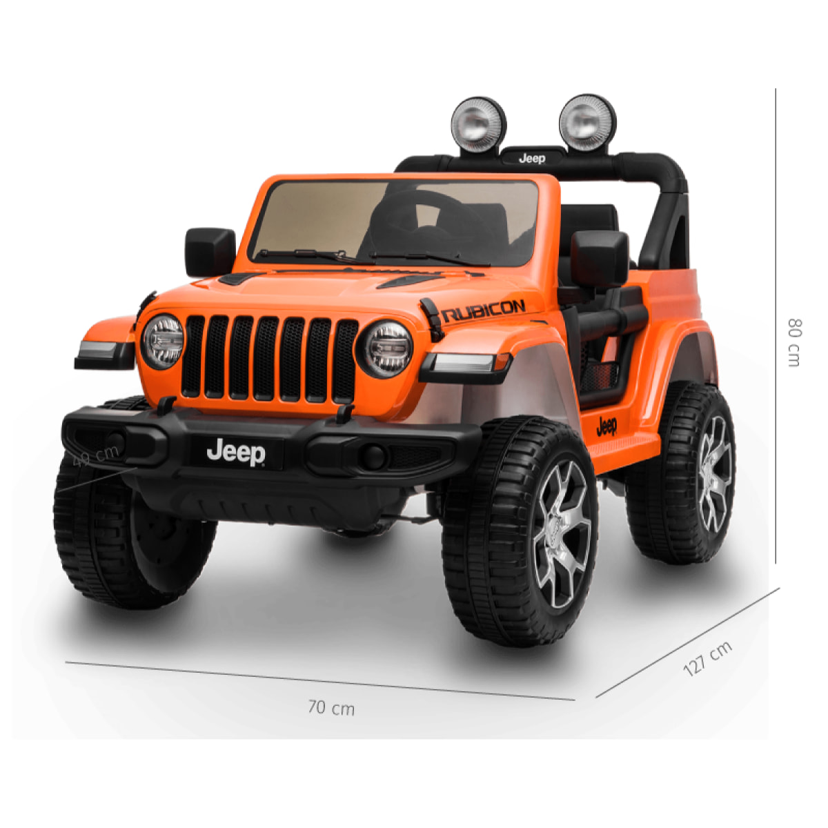 JEEP WRANGLER RUBICON - Coche de batería 12V niños +3 años