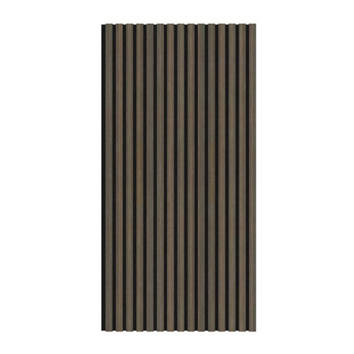 Panneau acoustique mural d'intérieur 60x120 cm en MDF sur feutre polyester, décor chêne fumé, 0,72 m2 (SATAKUPANSOT612)