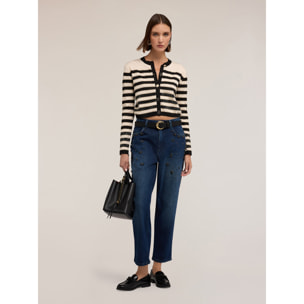 Motivi - Jeans regular con applicazioni gioiello - Blu