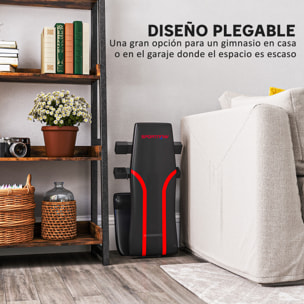 Banco de Pesas Ajustable Banco de Musculación Plegable Banco de Abdominales para Entrenamiento de Cuerpo Completo en Hogar Gimnasio Negro