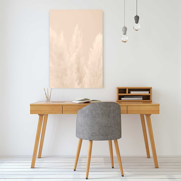 Tableau scandi fleurs de roseaux Toile imprimée