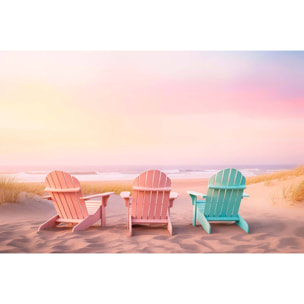 Tableau mer et plage bon temps sur la plage  Tableau plexiglas