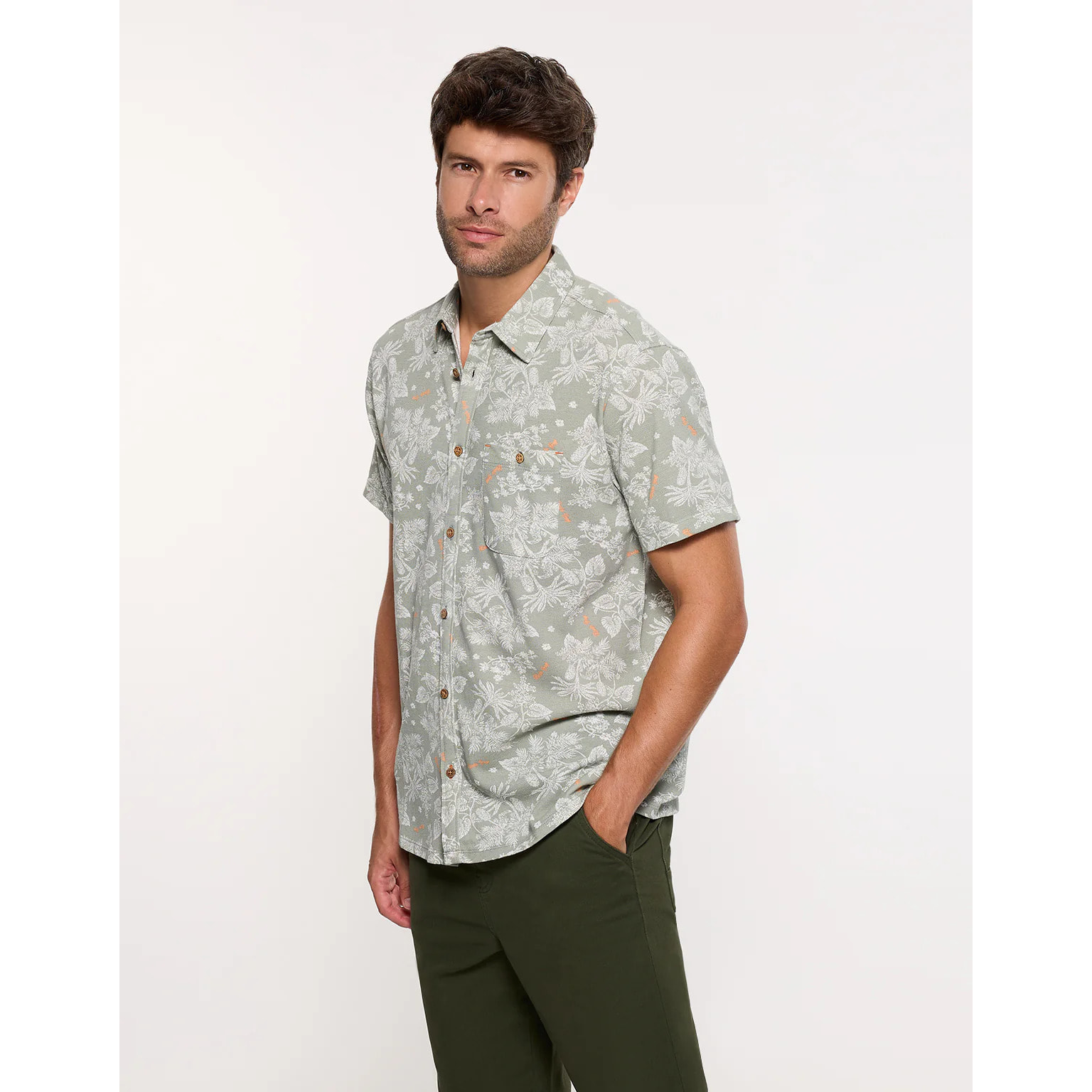 Camisa Manga Corta Caqui - Tryndamere