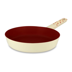 Poêle 24cm en aluminium cerise - tous feux CERISE
