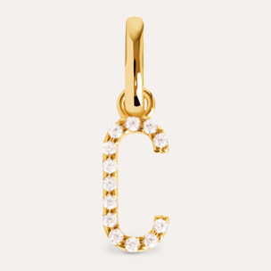 Charm Letter Spark Argento Placcato Oro