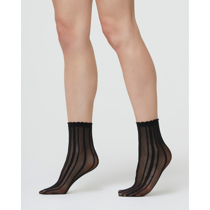 CALZINO VELATO SUSAN CON EFFETTO TRICOT