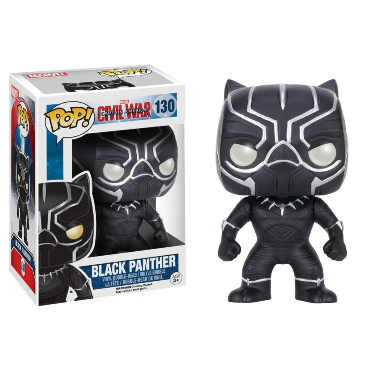 Captain America Civil War Funko Pop Vinile Figura Black Panther 9 Cm