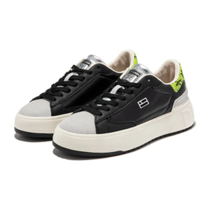 Zapatillas Casual Mujer Court Flag Negro / Snake D.Franklin