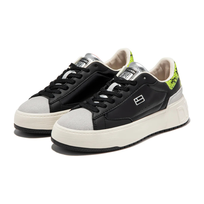 Zapatillas Casual Mujer Court Flag Negro / Snake D.Franklin