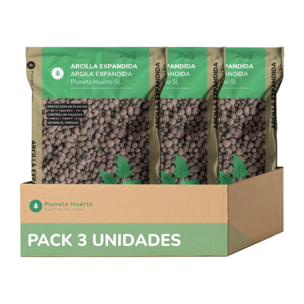 PLANETA HUERTO | Arcilla Expandida 15 L – Sustrato Ligero y Drenante para Macetas, Hidroponía y Jardinería