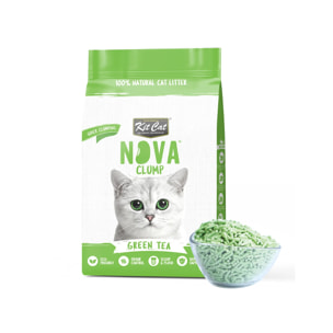 Kit Cat Arena Eco Nova - Green Tea 7 L Arena para gatos