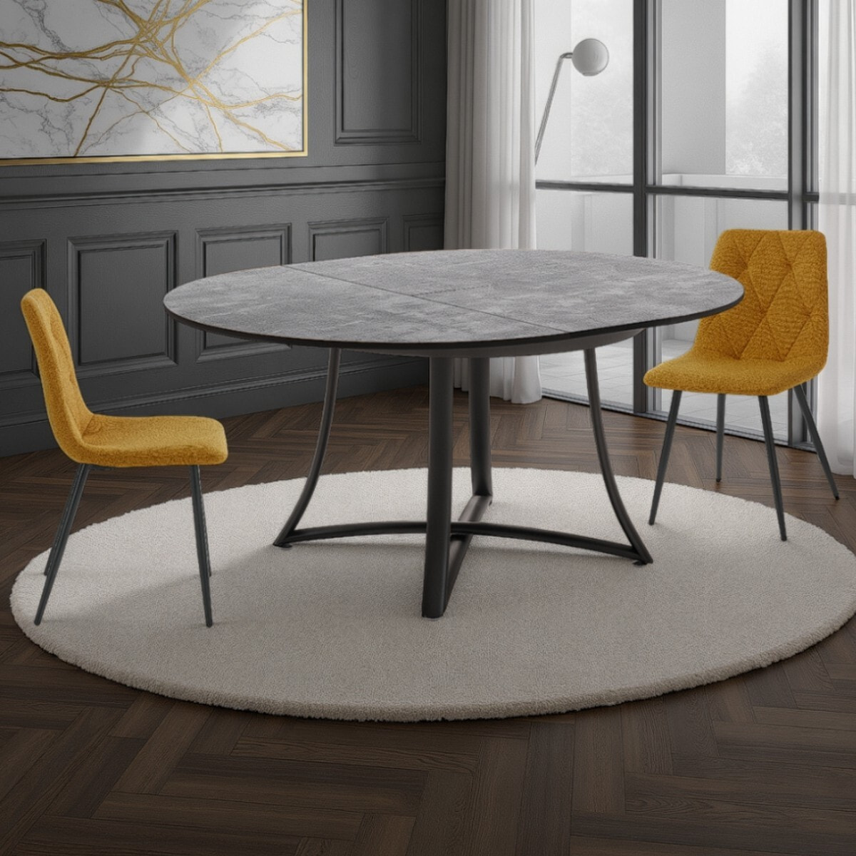 Tomasucci Table ronde extensible DAFNE CEMENT