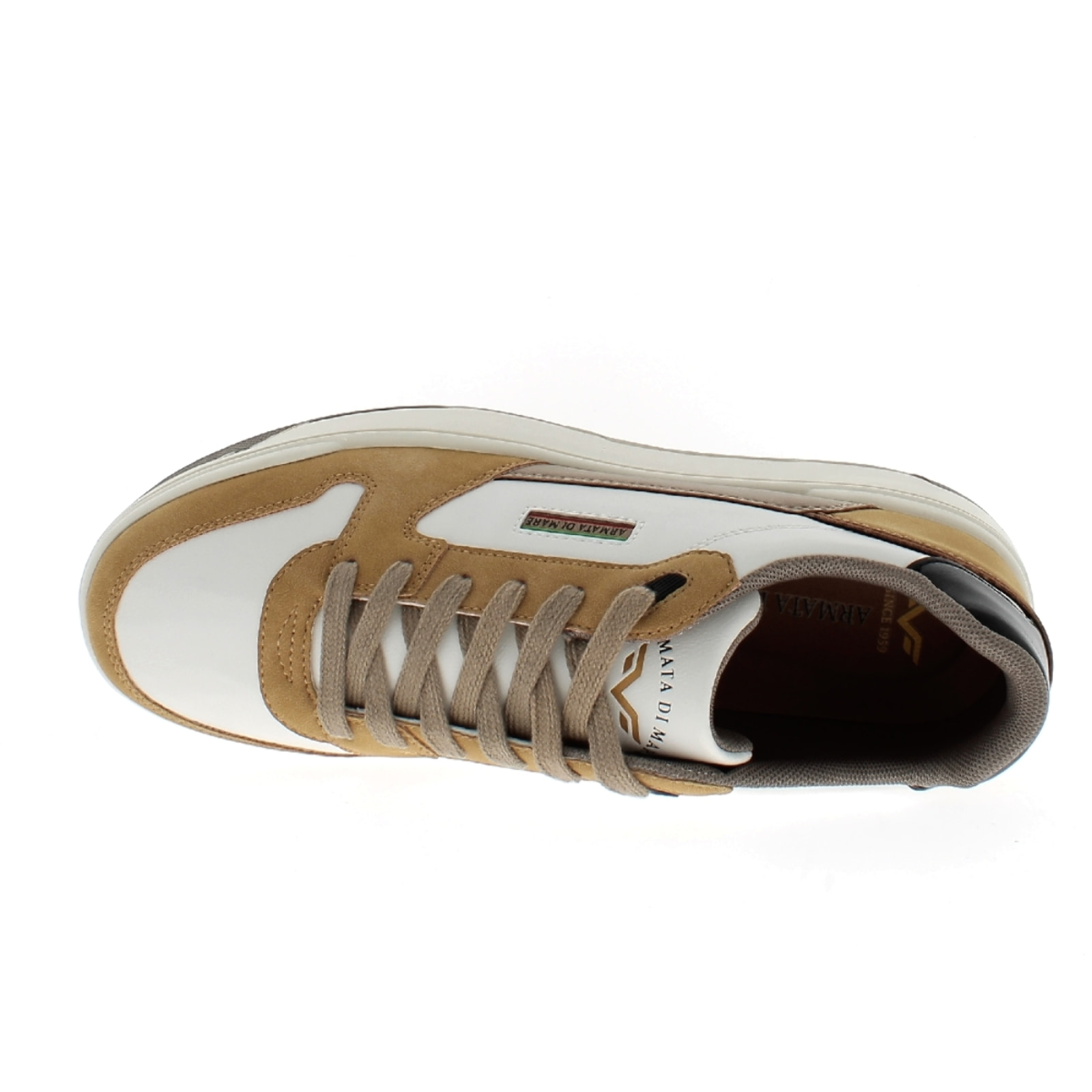 Armata di Mare Scarpe Uomo Sneakers Casual Stringate con Soletta Rimovibile in Memory Foam AMU W24D653 Honey