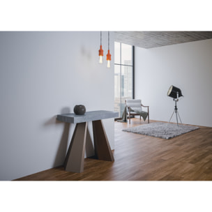 Consolle allungabile 90x40/196 cm Diamante Small Premium Cemento telaio Orso