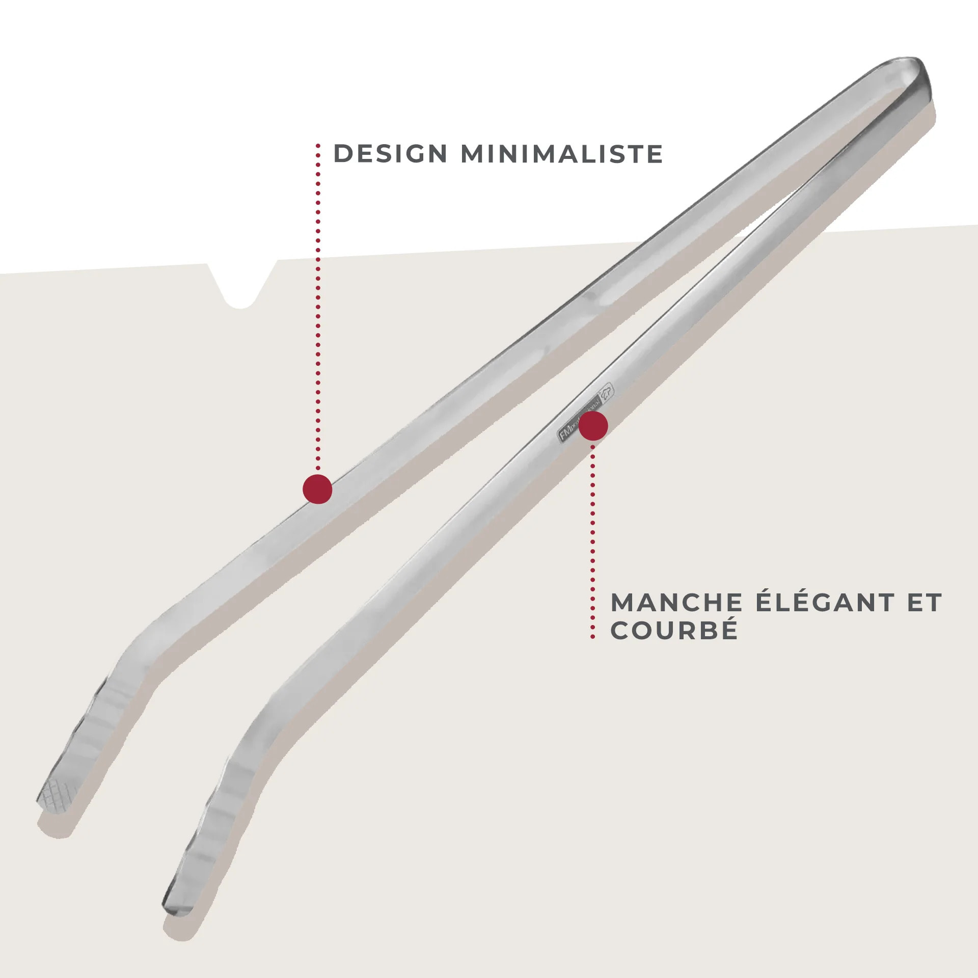 Pince à barbecue acier inoxydable 46 cm FM Professionnal