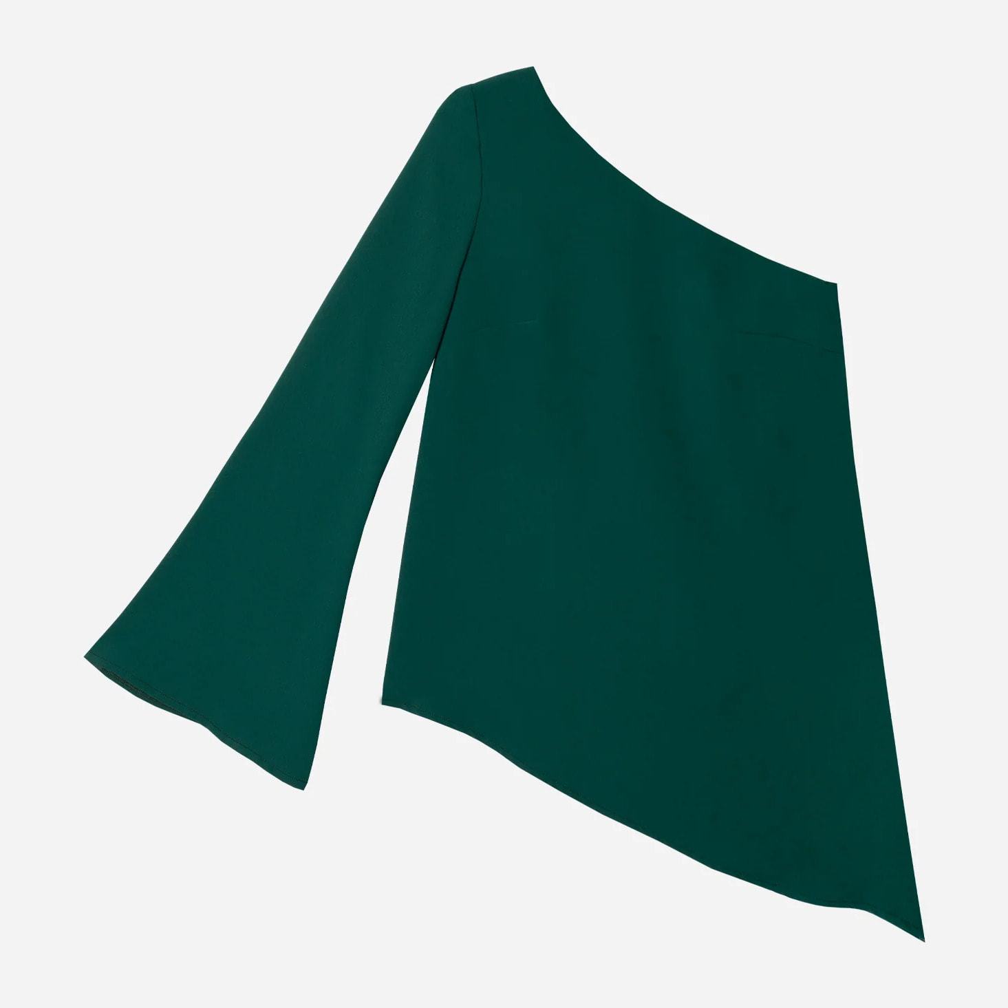 Blusa de mujer asimétrica con manga larga