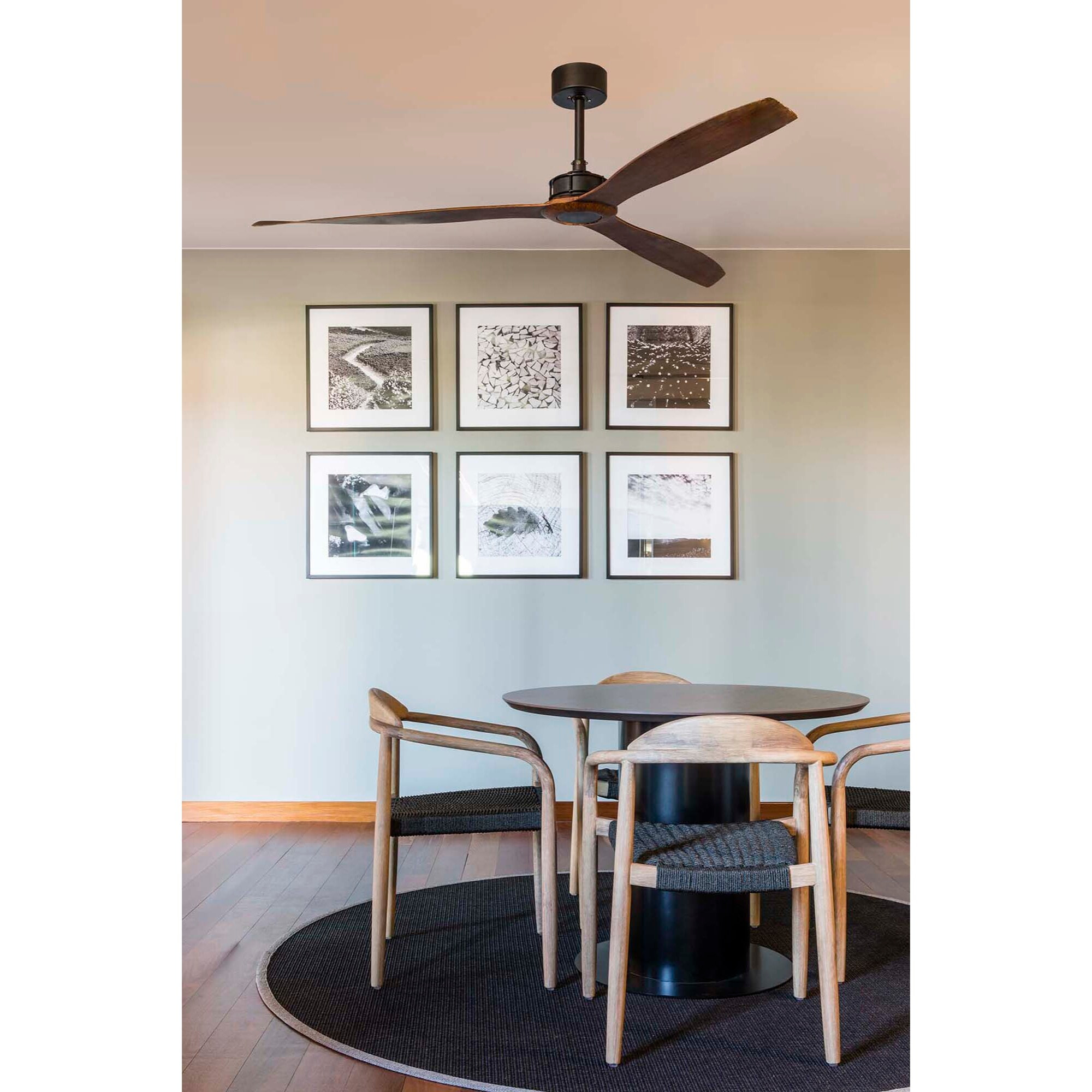 JUST FAN XL Ventilatore a soffitto nero opaco/noce