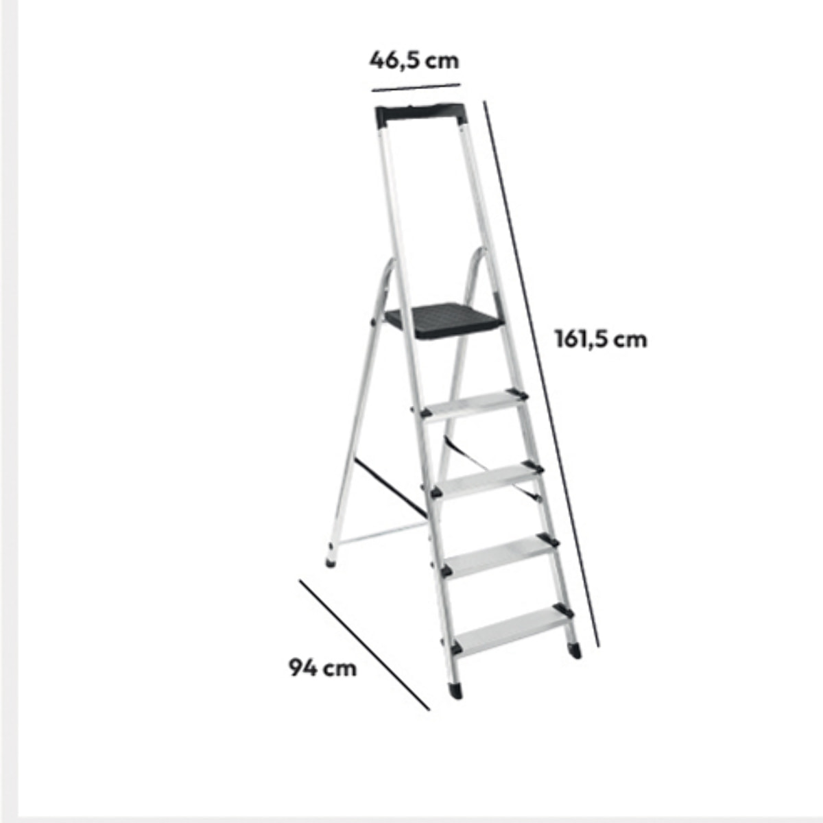 Escabeau pliable en aluminium 5 marches