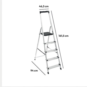 Escabeau pliable en aluminium 5 marches