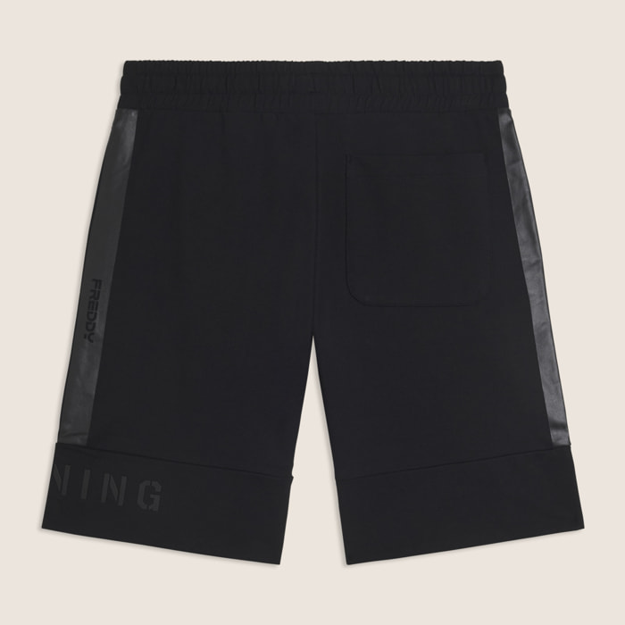 Shorts sportivi con stampa gommata e tasche multiple