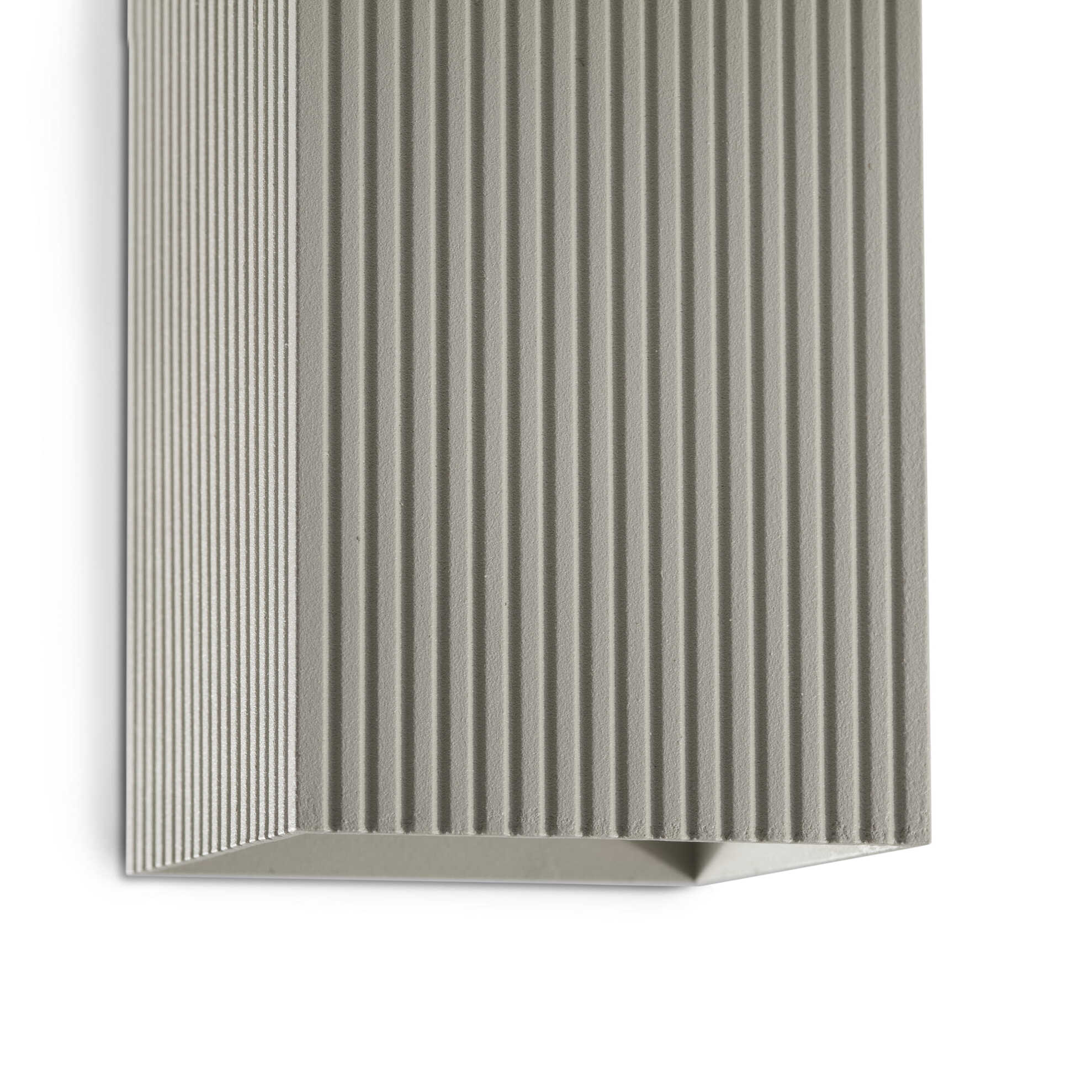 LUNE 2L Applique carré gris cannelée