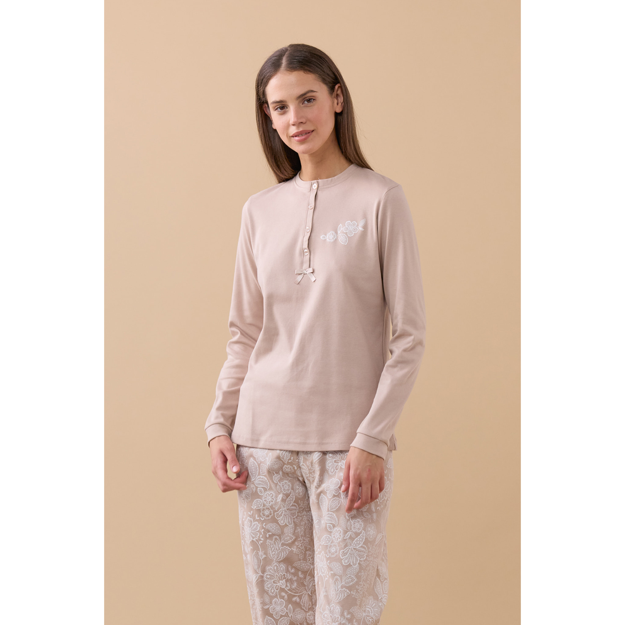 Pigiama donna caldo cotone articolo flory Noidinotte