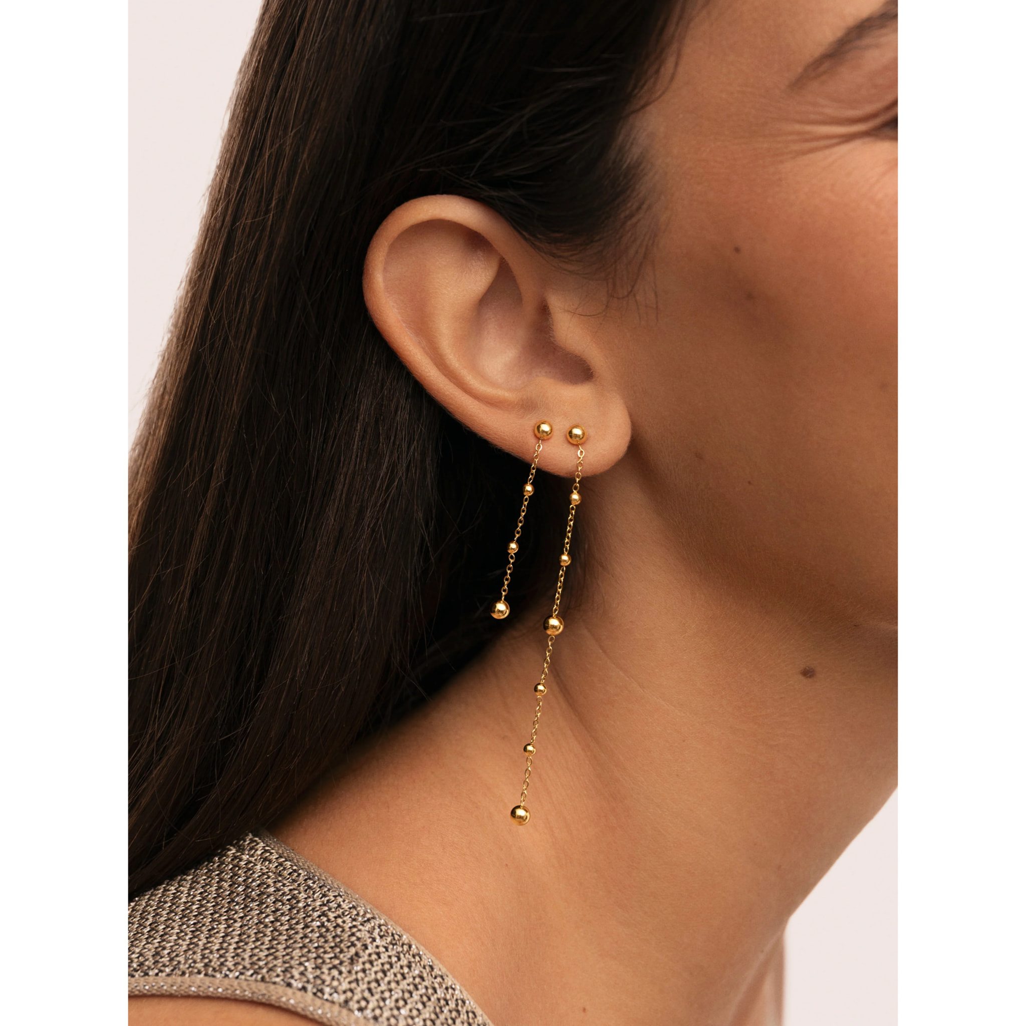 Pendiente Suelto Drop Bomb Acero Baño Oro