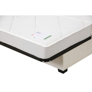 Canapé convertible Noah, matelas Simmons, 130 x 190 cm, 2 coussins offerts, gris