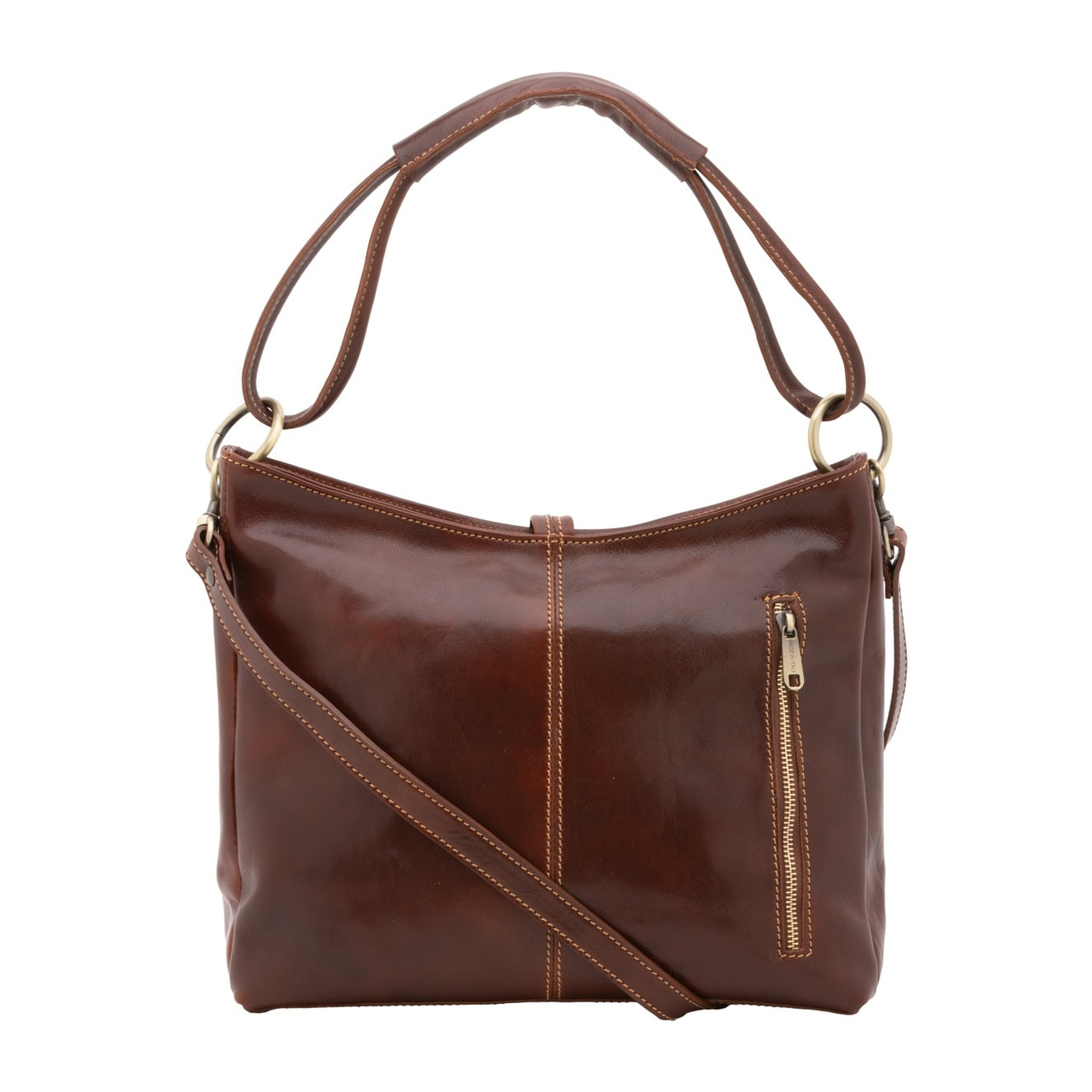 Borsa a spalla da donna - Modello False - 100% pelle - 29.0 x 32.0 x 11.0 cm