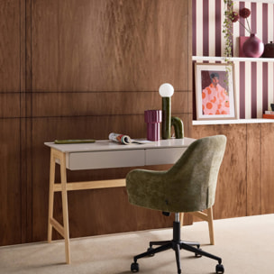 Bureau décor bois 2 tiroirs TOMMY