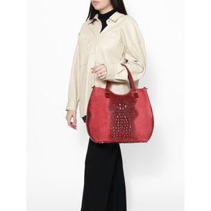 Borsa a mano da Donna Elda in Vera Pelle Made in Italy 31x42x14 cm