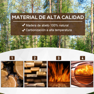 Jardinera Exterior Grande de Madera, Huerto Urbano Elevado con Fondo Abierto para Cultivar Plantas, Flores, Hierba, Macetero Exterior Rectangular para Jardín Terraza 120x40x40 cm, Carbonizada