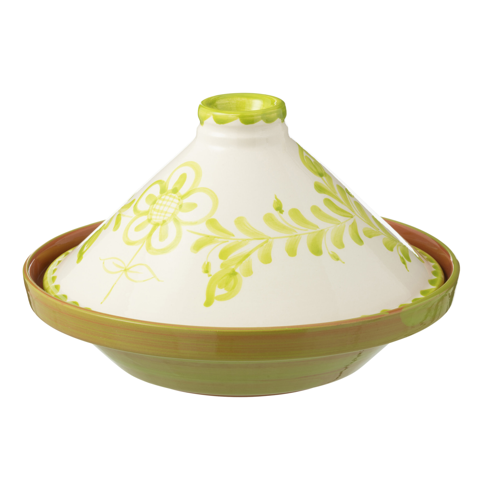 J-Line tajine Granada - céramique - blanc/vert